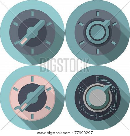 Flat icons vector collection for switcher