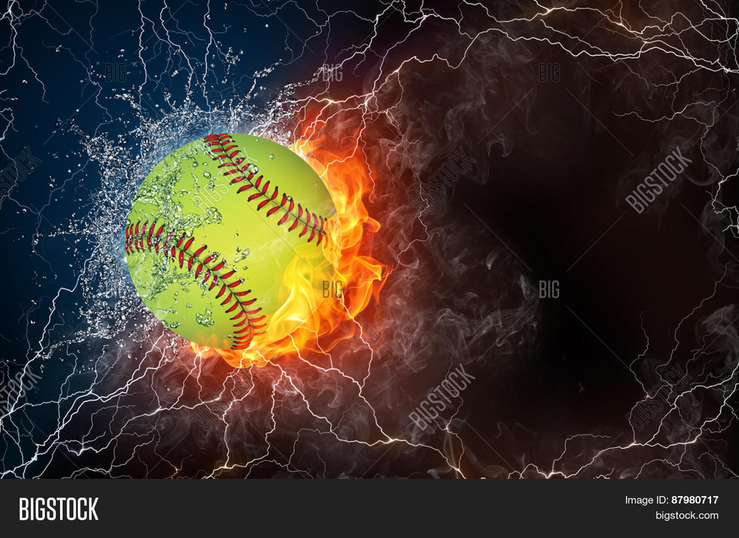 Baseball Ball On Fire Image & Photo (Free Trial) Bigstock