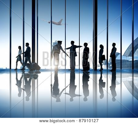 Business People Airport Security System Business Travel Journey
