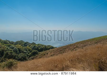 View Point On The Mountain Beautiful Nature  For Travel Adventure Way Footpath Only