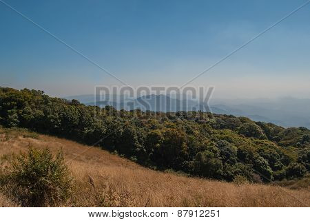 View Point On The Mountain Beautiful Nature  For Travel Adventure Way Footpath Only