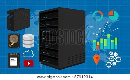 server vector illustration