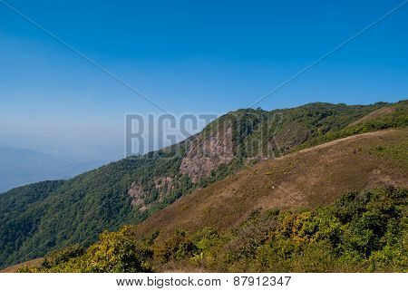 View Point On The Mountain Beautiful Nature  For Travel Adventure Way Footpath Only