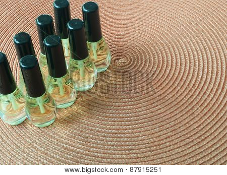 Floor Polish Bottles On The Table