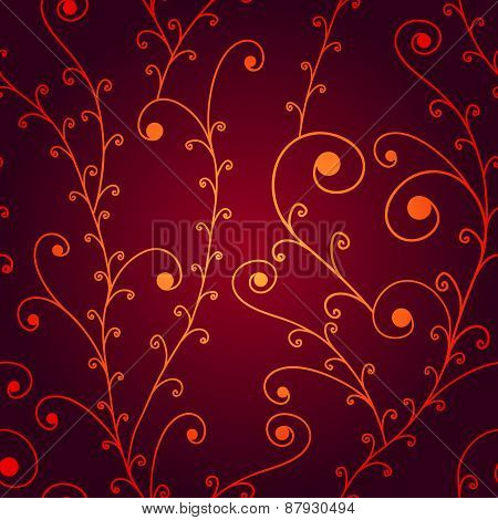 Dark Floral Seamless Pattern