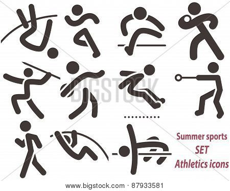 Set Of Athletics Icons