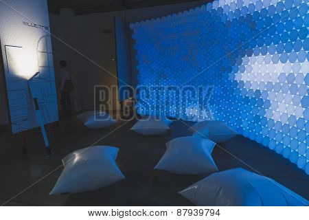 People Visiting Fuorisalone 2015 At Ventura Lambrate Space In Milan, Italy