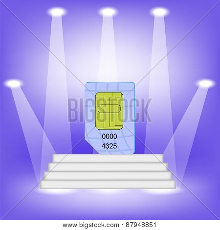 Blue SIM Card