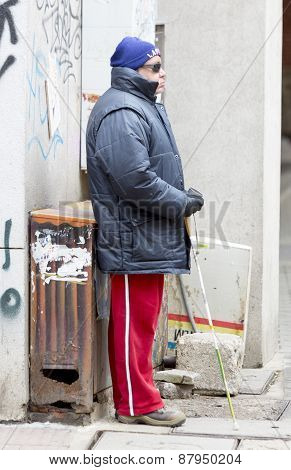 Blind Man Begging