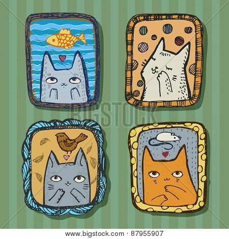 Cute cats dreaming