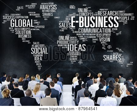 E-Business Global Business Commerce Online World Concept
