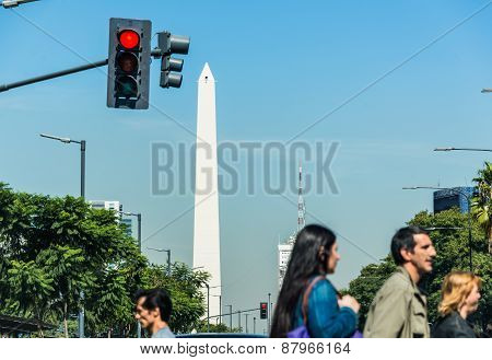 Buenos Aires, Argentina - April 9, 2015: Unidentified Business People Walking Down The Street At Ico