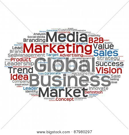 Vector concept or conceptual abstract business success word clou