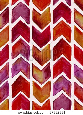 Vector Seamless Watercolor Geometric  Pattern