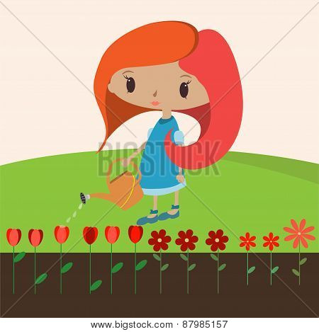 Girl flowers 2