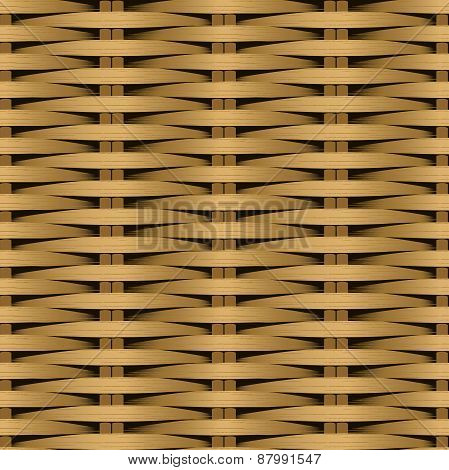 Cane Flat Woven Fiber Seamless Pattern