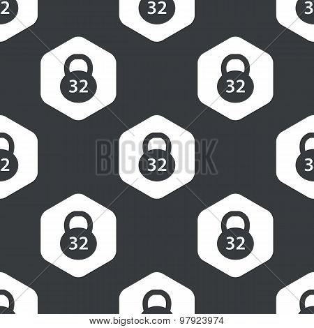 Black hexagon dumbbell pattern