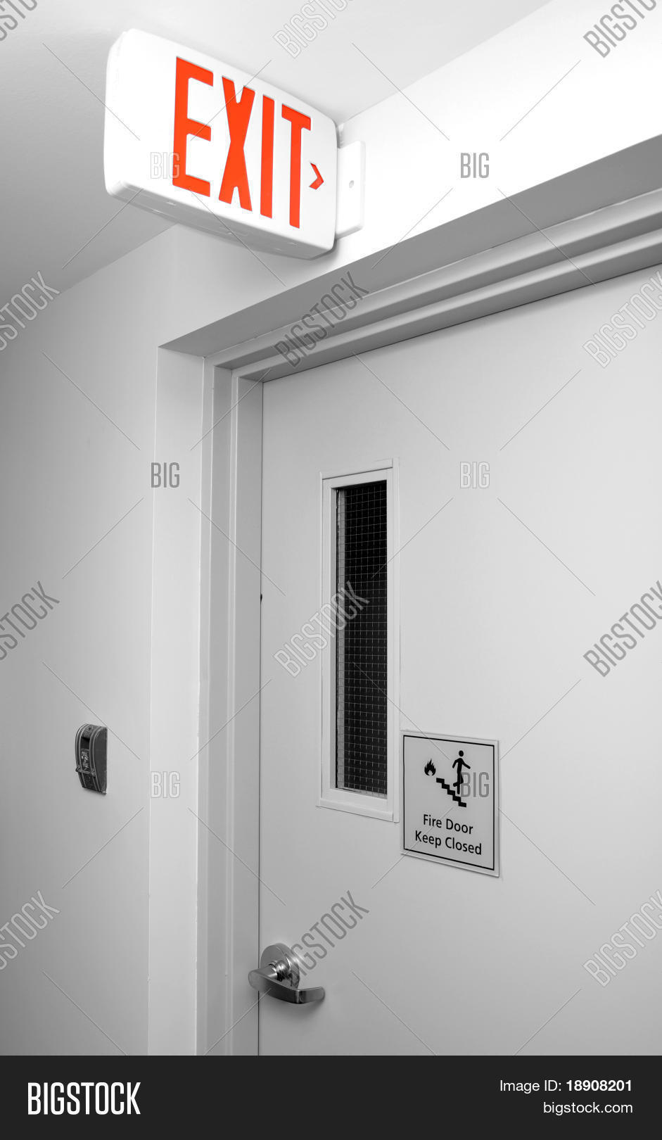 Exit Sign Stairway Image & Photo (Free Trial) Bigstock