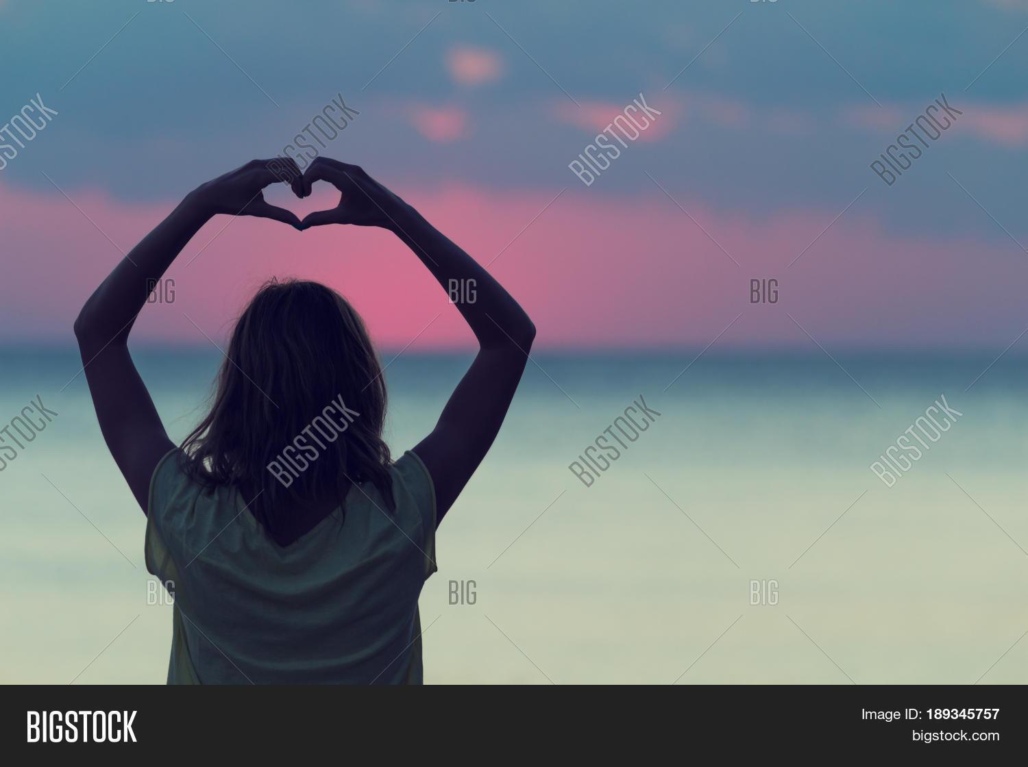 Girl Making Heart Image Photo Free Trial Bigstock