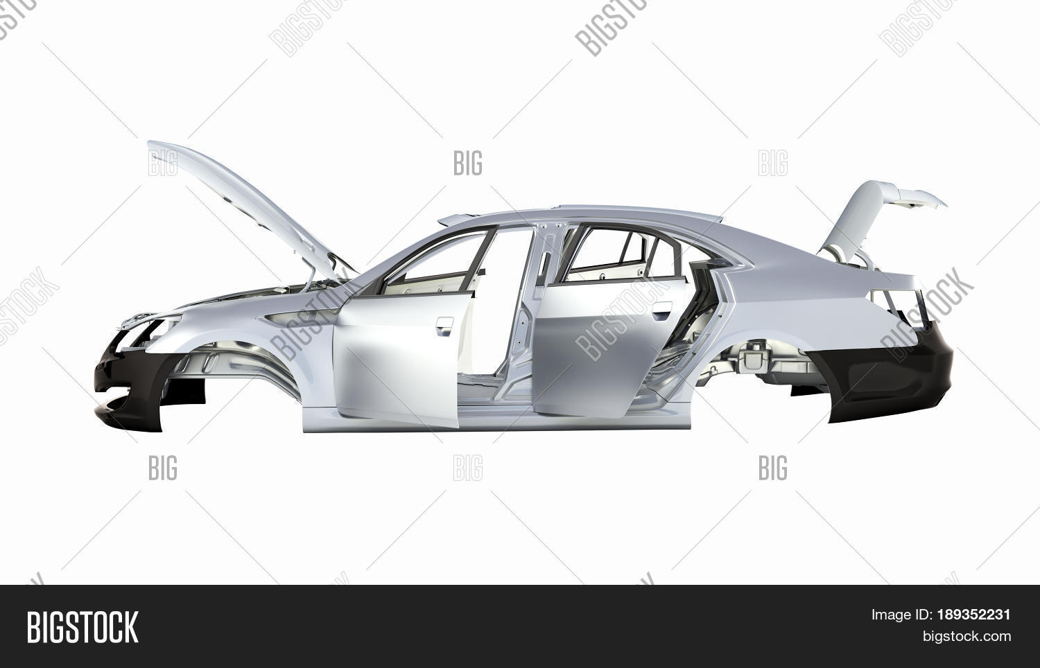 Car Without Rear Body Car No Wheel Image & Photo (Free Trial) | Bigstock