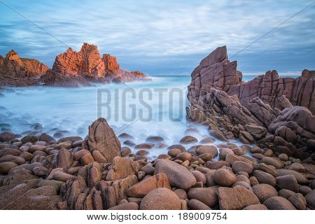 The Pinnacles rock at Cape Woolamai one of the most tourist attraction place in Phillip Island, Melbourne, Australia.
