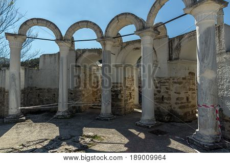 Ruins of Round (Golden) Church  of St. John, Preslav near The Second capital city of the First  Bulgarian Empire  Great Preslav, Bulgaria