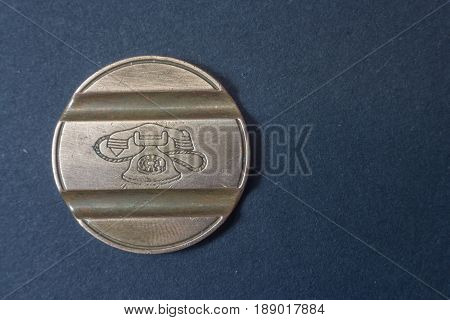 Vintage Italy Italian Gettone Telefonico Telephone Token - Old Phone Engraved