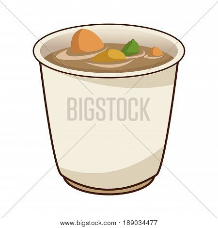 japanese soup ramen food menu restaurant vector illustration