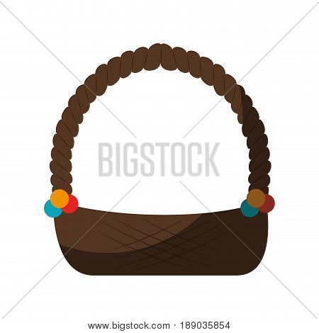 Empty easter basket icon vector illustration graphic design