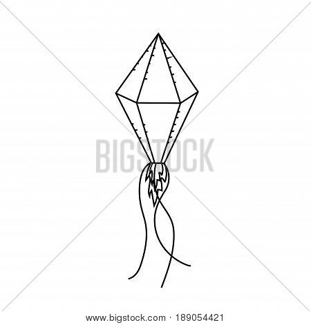 line nice kite to play in the freetime vector illustration