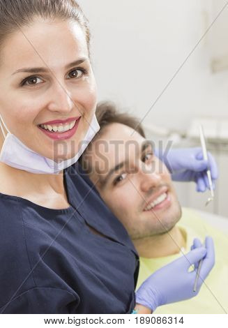 Dental clinic,beautiful dentist
