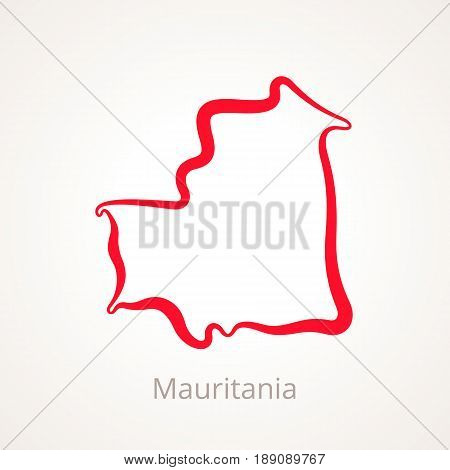 Mauritania - Outline Map