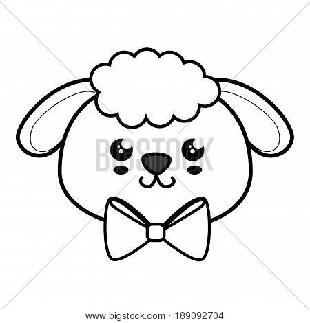 Sheep kawaii cartoon icon vector illustration graphic design