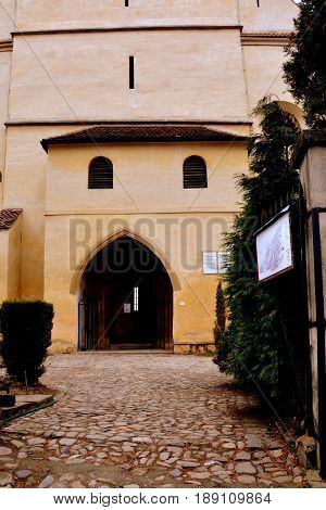 Old medieval saxon lutheran church in Sighisoara, Transylvania, Romania