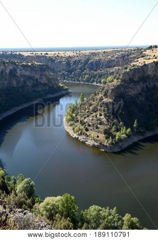 Hoces Duraton river Natural Park Sepulveda Segovia province Castilla-Leon Spain