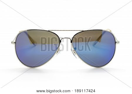 Modern fashionable sunglasses isolated on white background Glasses