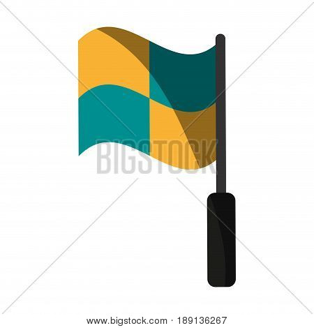 linesman referee flag soccer or football  related icon image vector illustration design