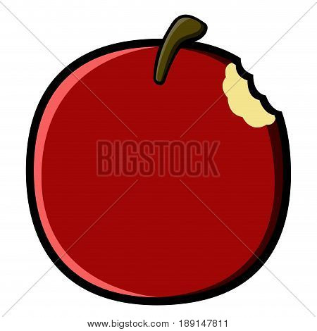 Isolated Bitten Apple