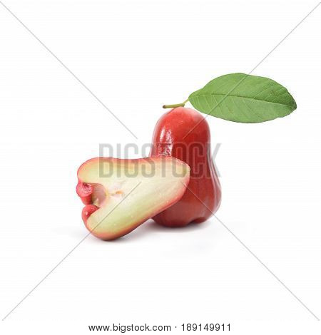 Tropical Fruit ; Fresh Roseapple Isolated On White Background