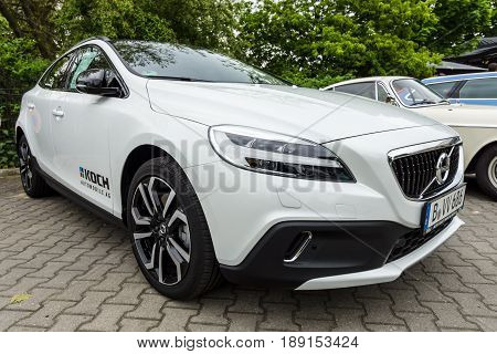 BERLIN - MAY 13 2017: Compact car Volvo V40 Cross Country 2016. Exhibition 