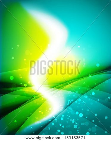 Shiny wave, magic light efffect abstract background