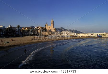 Sant Bartomeu church of Sitges Barcelona province Catalonia Spain