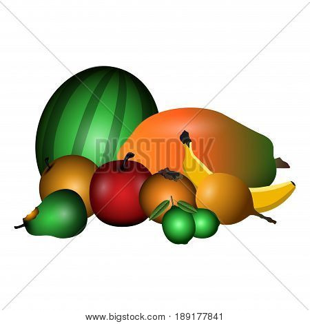 Set Of Fruits