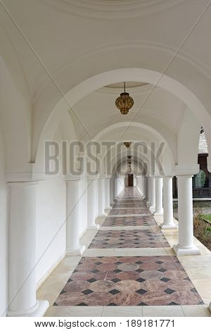 Arched in Sambata de Sus monastery in Transylvania Romania