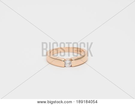 gold diamond ring engagement wedding isolated on white background