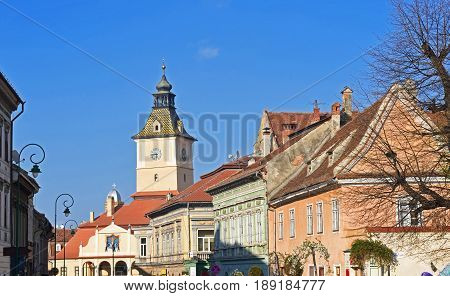 Former City Hall of Brasov called Council House (Casa Sfatului) at Council SquareTransylvania Romania