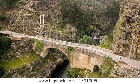 Aerial view of Paiva Nature Walkways on Paiva river