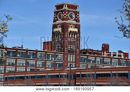 CAMDEN, NJ - APR 9: The Victor: Luxury Waterfront Lofts in Camden, New Jersey, as seen on April 9, 2017. The apartments are located steps from the Adventure Aquarium and Camden Children's Garden.