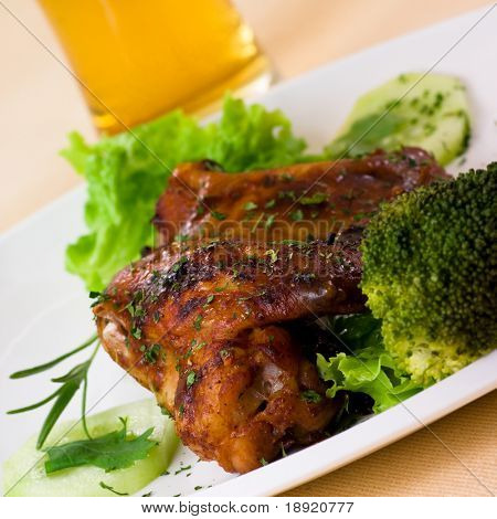 Stegt kylling med øl