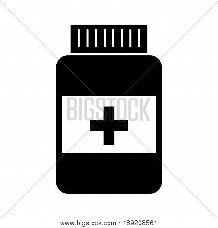 black icon pill bottle cartoon vector grpahic design